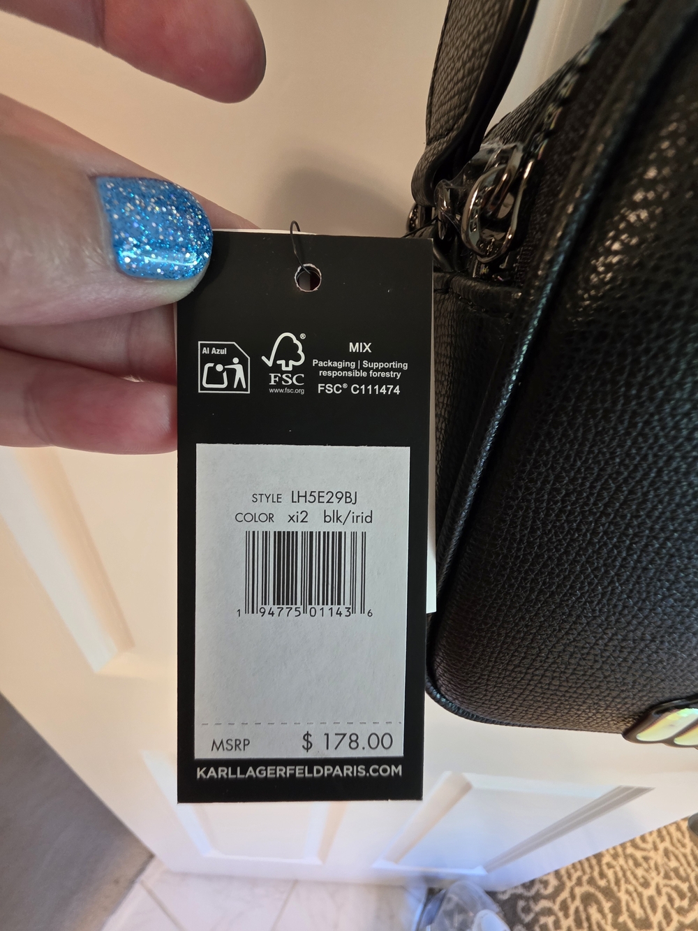 Karl Lagerfeld NWT Maybelle Black Camera Bag Retail$178 - Picture 2 of 5